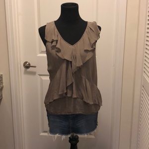 J. Crew grey 100% silk sleeveless shirt